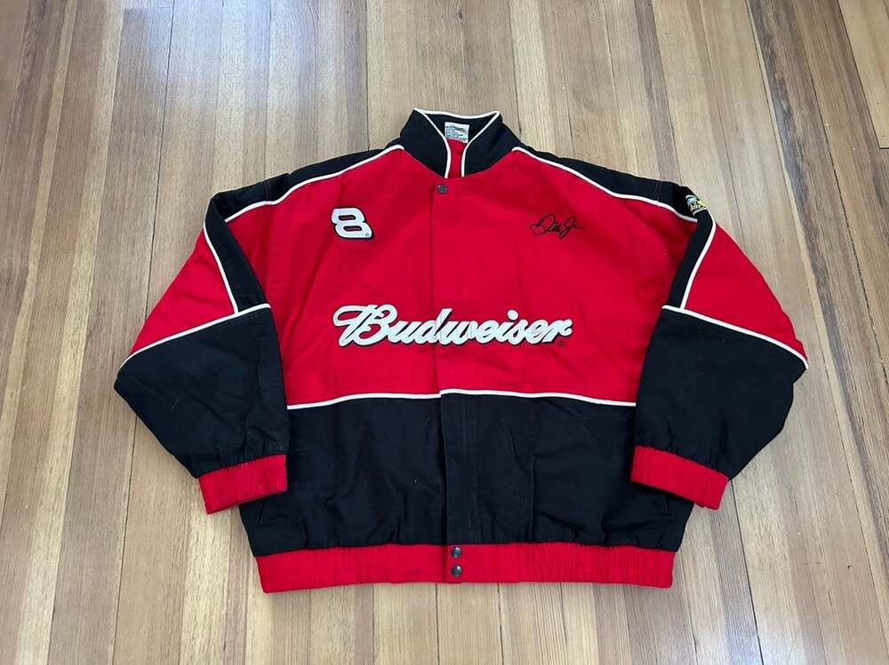 Vintage Winners Circle Dale Earnhardt Jr. NASCAR #8 Budweiser Racing Jacket XL